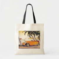 Vintage Family Vacation in a Convertible Car