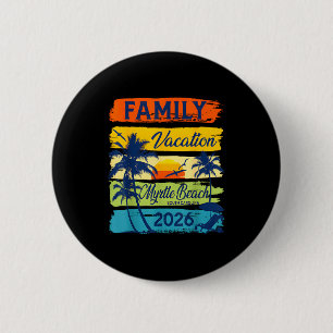 Vintage Family Vacation Myrtle-beach 2026 Matching 6 Cm Round Badge
