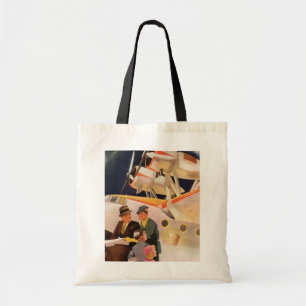 Vintage Family Vacation Via Seaplane w Propellers Tote Bag