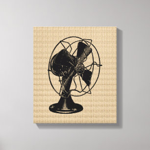 Vintage Fan on Canvas Print
