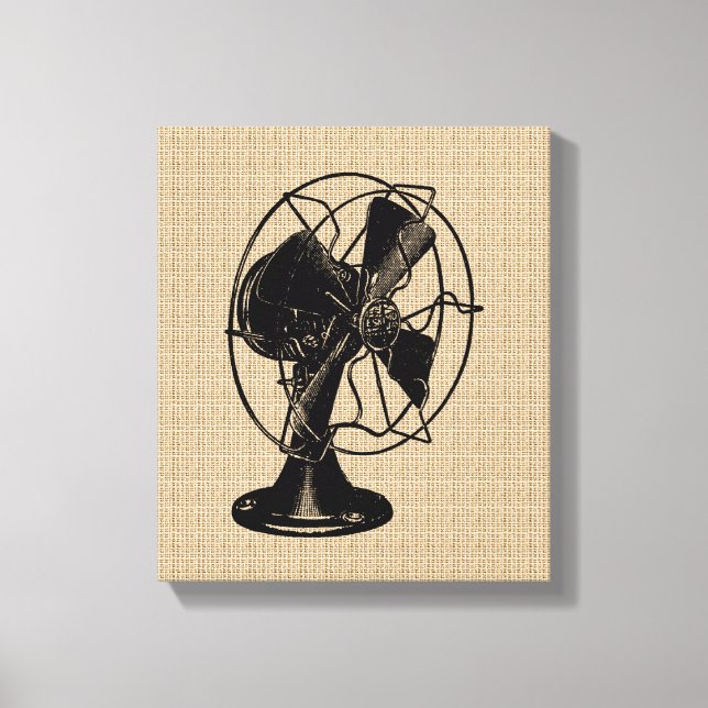 Vintage Fan on Canvas Print (Front)