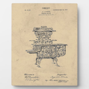 Vintage Fancy Stove Patent Plaque