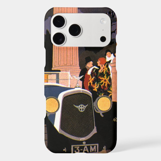 Vintage Fancy Travel, Elegant Convertible Car (Back)