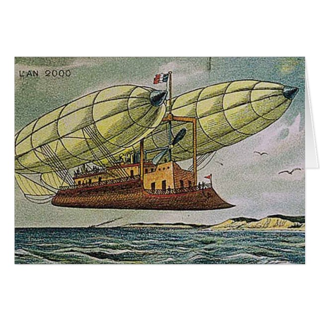 Vintage - Fantastical Flying Machine from France, (Front Horizontal)