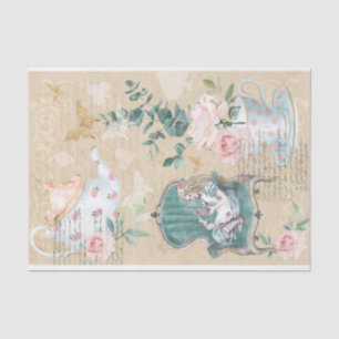 Vintage Fantasy Alice In Wonderland Decoupage Tissue Paper