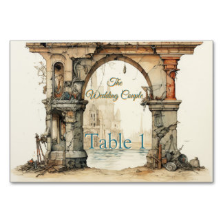 Vintage Fantasy Art Table Number