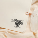 Vintage Fantasy Dragon Ex Libris Library Book Rubber Stamp<br><div class="desc">This "Ex Libris" rubber stamp features a vintage dragon with a custom name.</div>