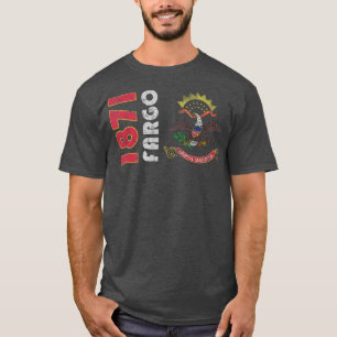 Vintage Fargo North Dakota Flag Home Love T-Shirt