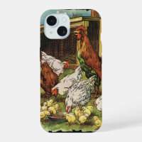 Vintage Farm Animals, Rooster, Hens, Chickens