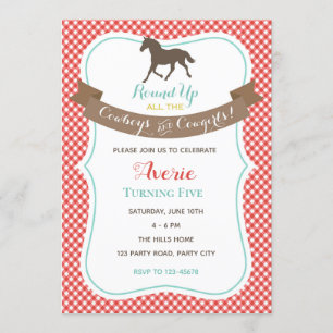 Vintage Farm Birthday Invitation (Horse)