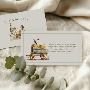 Vintage Farm Books for Baby Little Chick Enclosure Card