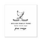 Vintage Farm Chicken Illustration Egg Carton Stamp