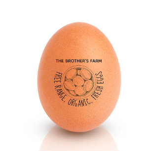 Vintage Farm Custom Name Personalised Carton Eggs  Rubber Stamp
