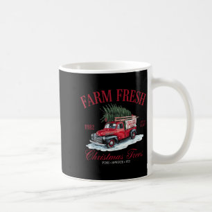 Vintage Farm Fresh Christmas Trees Farmhouse Ckup Coffee Mug