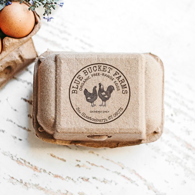 Vintage Farm Fresh Eggs Carton Label Rubber Stamp (Creator Uploaded)