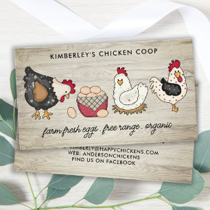Vintage Farm Fresh Eggs Cute Chickens Farm  Business Card