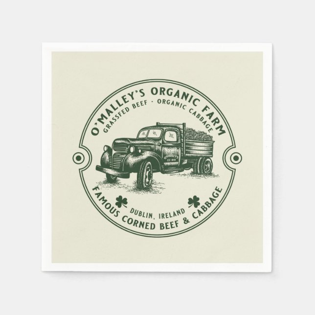 VINTAGE FARM HOUSE RANCH FARMHOUSE DECOUPAGE ART NAPKIN (Front)