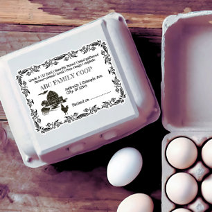 Vintage Farm Large Egg Carton Label
