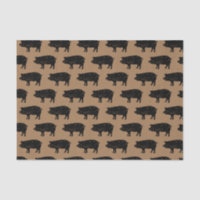 Vintage farm pig silhouette custom colour brown