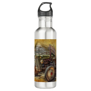 Vintage Farm Tractor Old Barn Shed 710 Ml Water Bottle