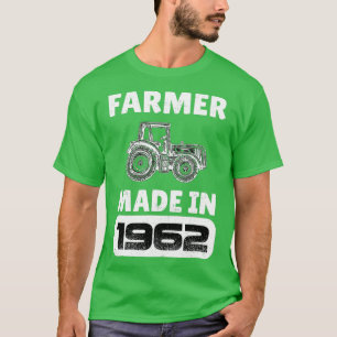Vintage Farmer Born In 1962 61 Years Old Fathers D T-Shirt