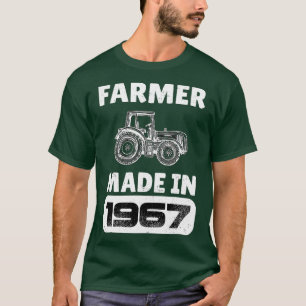 Vintage Farmer Born In 1967 56 Years Old Fathers D T-Shirt