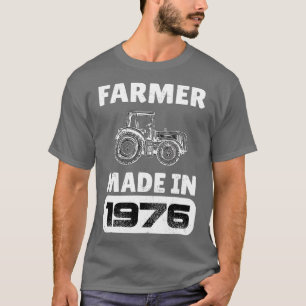 Vintage Farmer Born In 1976 47 Years Old Fathers D T-Shirt