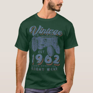Vintage Farmer Tractor established 1962 60th Birth T-Shirt