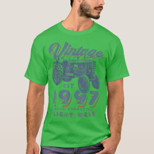 Vintage Farmer Tractor established 1997 25th Birth T-Shirt