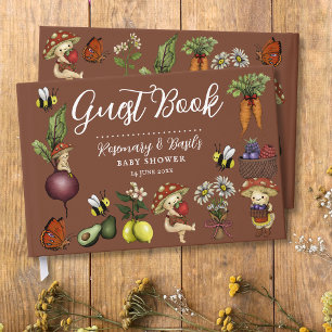 Vintage Farmers Market Little Sprout Baby Shower Guest Book