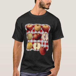 Vintage Farmhouse Botanical Apple Fall Autumn Cott T-Shirt