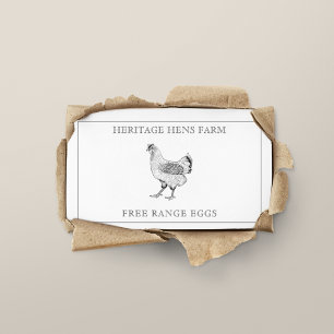 Vintage Farmhouse Chicken Eggs QR Code Business Card
