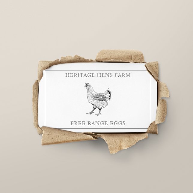 Vintage Farmhouse Chicken Eggs QR Code  Business Card (Creator Uploaded)