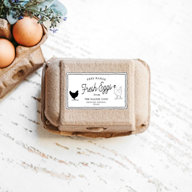 Vintage Farmhouse Egg Carton Label (Creator Uploaded)