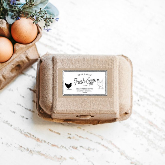 Vintage Farmhouse Egg Carton Label (Creator Uploaded)