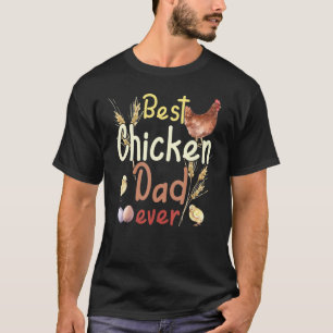 Vintage Farmhouse Watercolour Best Chicken Dad Eve T-Shirt