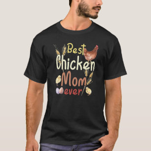 Vintage Farmhouse Watercolour Best Chicken Mum Eve T-Shirt