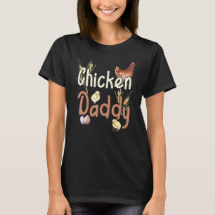 Vintage Farmhouse Watercolour Chicken Daddy T-Shirt