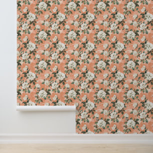 Vintage Farmhouse White Roses #3 Wallpaper