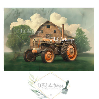Vintage Farming Découpage Paper