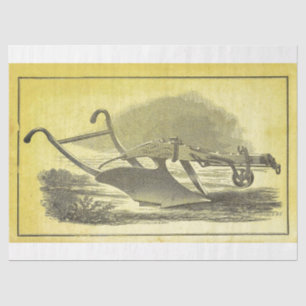 Vintage Farming Gardening Plough Catalogue Decoupa Tissue Paper