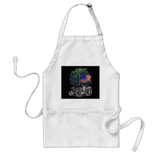 Vintage Farming Tractor American Flag Patriotic Fa Standard Apron