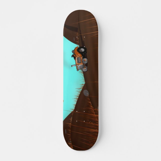 Vintage Farming Tractor Skateboard (Front)