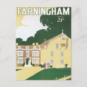 Vintage Farningham England Postcard
