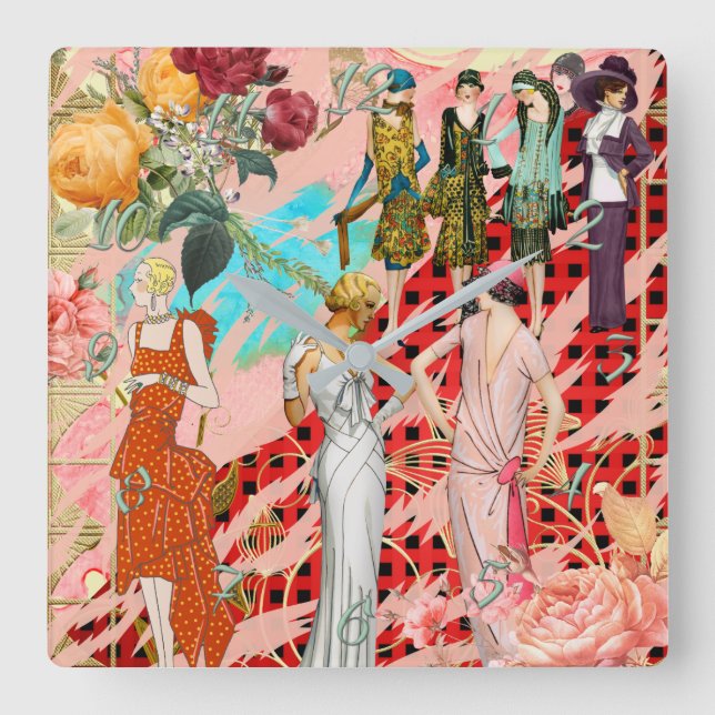 Vintage Fashion Acrylic Wall Clock (Front)