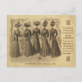 Vintage Fashion Ad Postcard