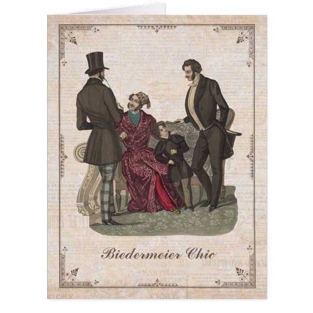 Vintage Fashion Biedermeier Gentlemen Birthday (Front)