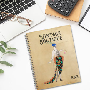 Vintage Fashion Boutique Seamstress Elegant Retro Planner