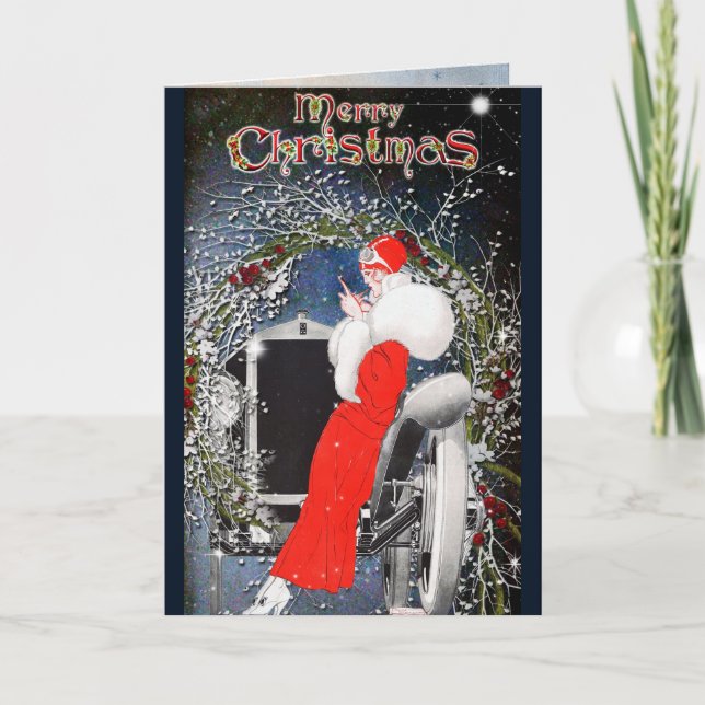 Vintage Fashion Christmas Card (Front)