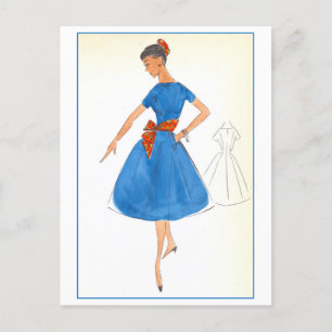 Vintage Fashion Design for Dress, Creators Studios Postcard